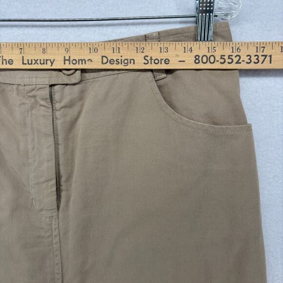 FOR JOSEPH Skirt 32 XXS Twill Pencil Straight Midi Utility 5 Pocket Beige Khaki - Picture 11 of 13